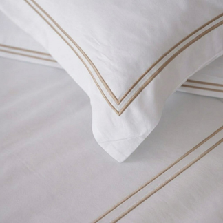 800 TC Pure Cotton Collection -Merrowing - Warm Wood | Duvet Cover with Pillowcases