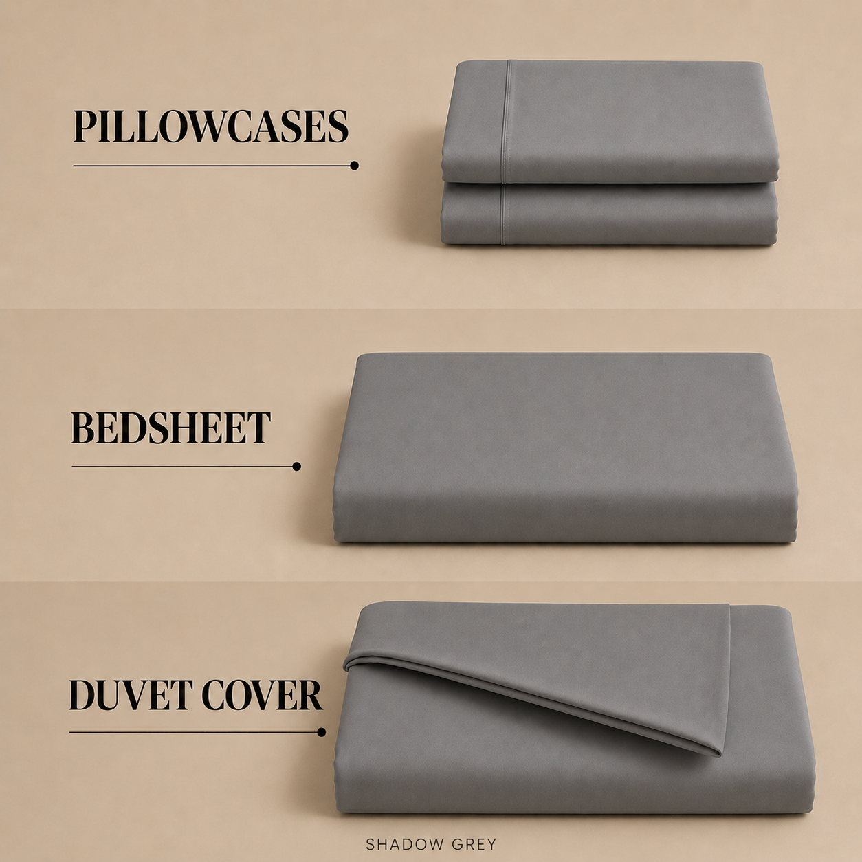 Bamboo Collection - Shadow Grey | Duvet Cover with Pillowcases
