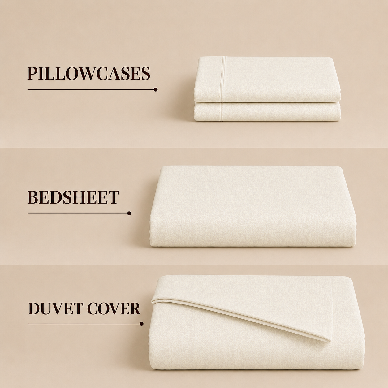 Eucalyptus Collection - Vanilla Cream | Duvet Cover with Pillowcases