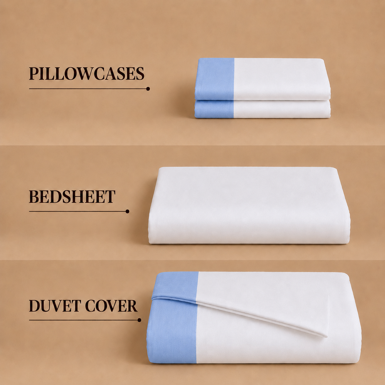 Egyptian Cotton - Border - Zen Classic Blue | Bedsheet with Pillowcases