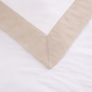 Egyptian Cotton - Border - Zen Classic Beige | Bedsheet with Pillowcases