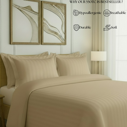 550 TC Stripes Collection - Cappuccino