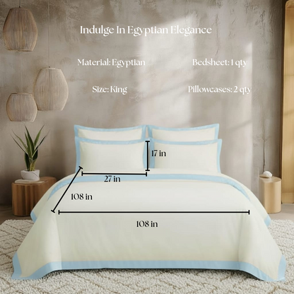 Egyptian Cotton - Border - Zen Classic Blue