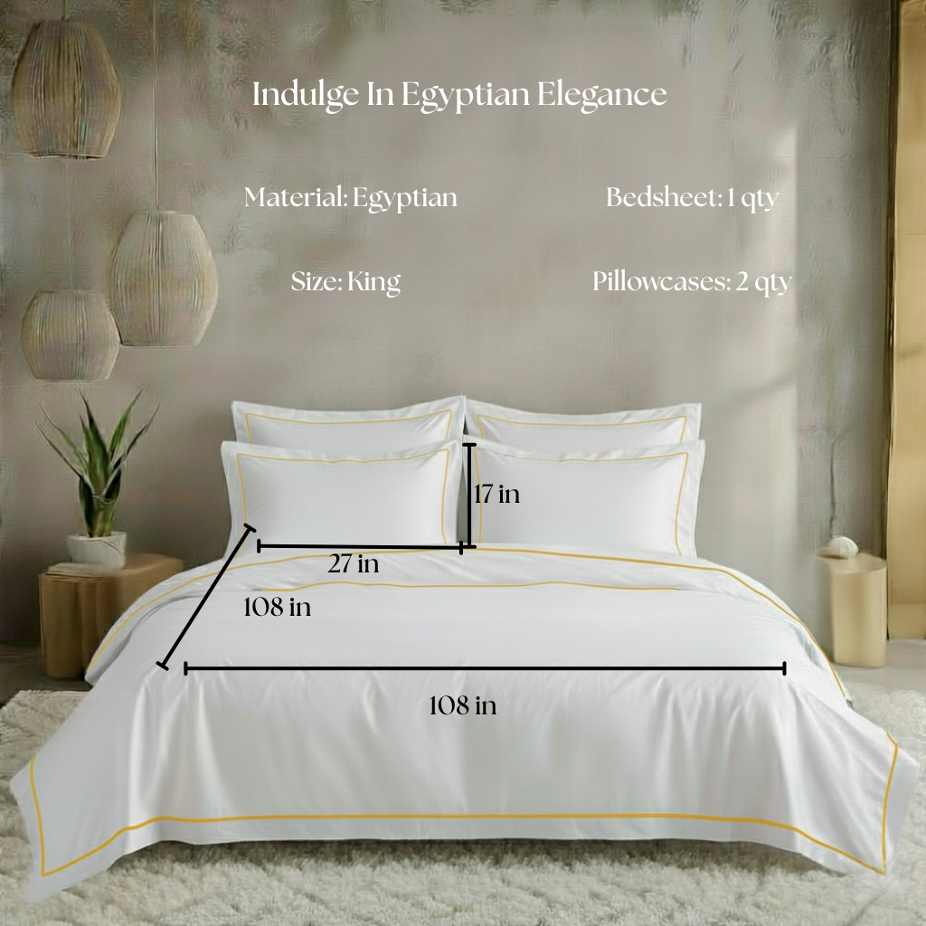 Egyptian Collection - Flat Piping -  Zen’s Fine Yellow