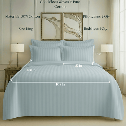 550 TC Stripes Collection - Sky Breeze