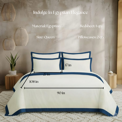 Egyptian Cotton - Border - Zen Classic Dark Blue
