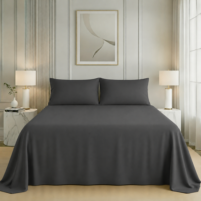 Nirvana Collection - Feather Grey | Bedsheet with Pillowcases