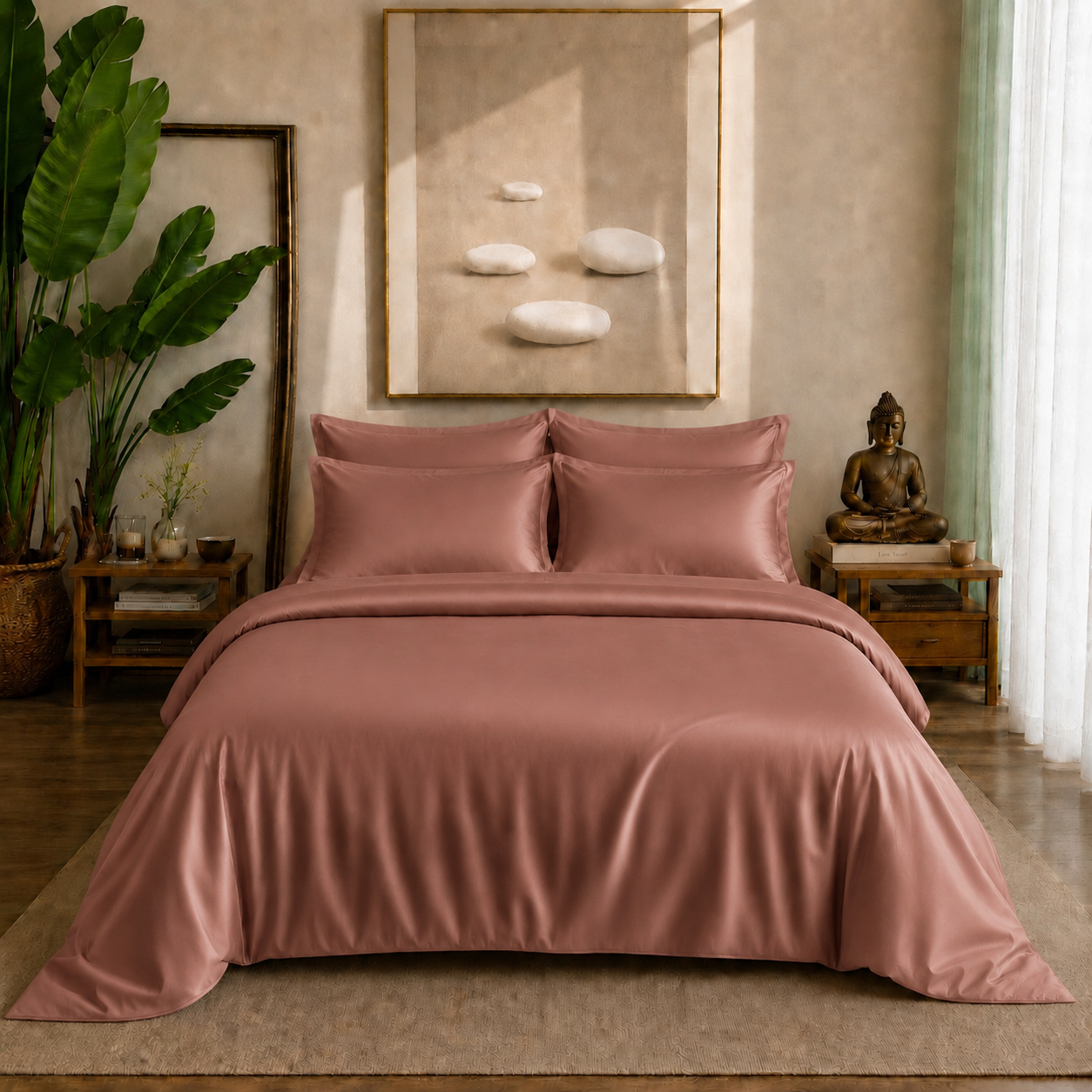 Eucalyptus Collection - Peach Blossom | Duvet Cover with Pillowcases
