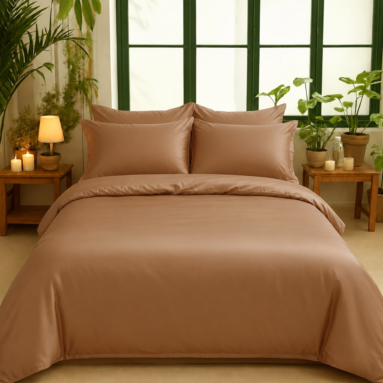 Bamboo Collection - Caramel Bronze | Bedsheet & Duvet Cover with Pillowcases