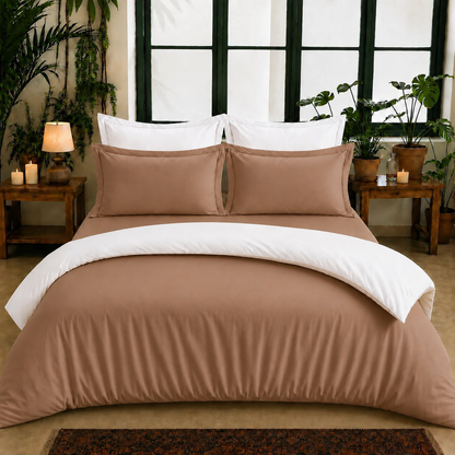 Bamboo Collection - Duo Luxe - Caramel Pearl | Duvet Cover with Pillowcases