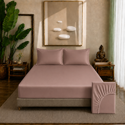 Eucalyptus Collection - Mushroom | Bedsheet with Pillowcases