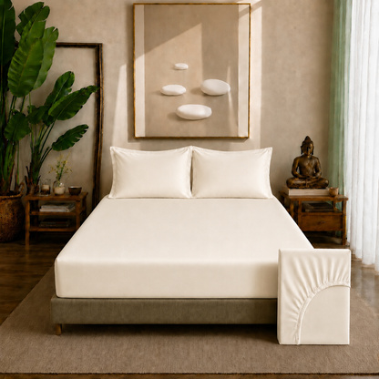 Eucalyptus Collection - Vanilla Cream | Bedsheet with Pillowcases