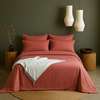 Linen Collection - Autumn Ember | Duvet Cover with Pillowcases