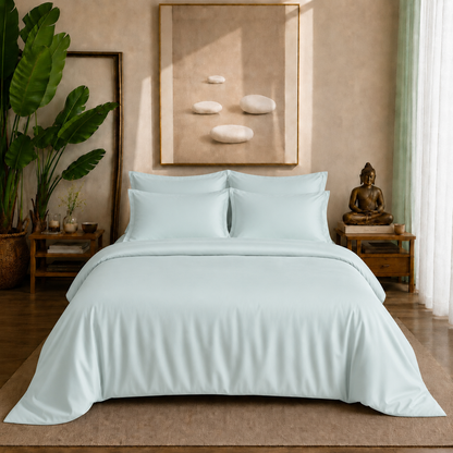 Eucalyptus Collection - Pastel Teal | Duvet Cover with Pillowcases