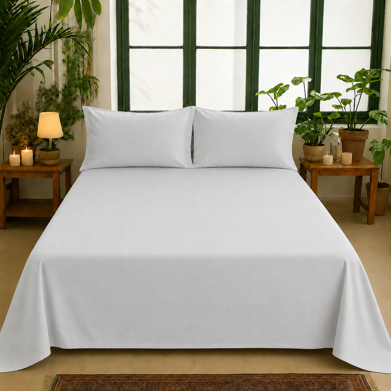 Bamboo Collection - Pebble Silver | Bedsheet with Pillowcases