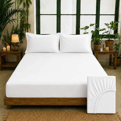 Bamboo Collection - Mother of Pearl | Bedsheet with Pillowcases