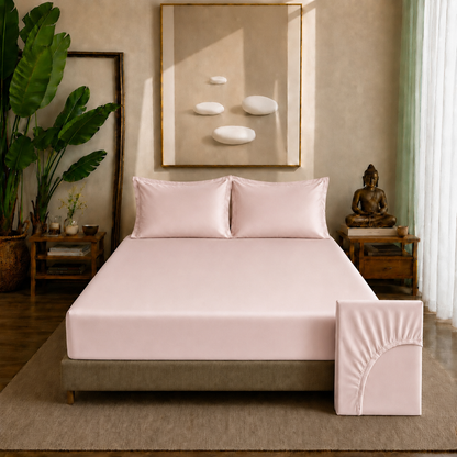Eucalyptus Collection - Rose Quartz | Bedsheet with Pillowcases
