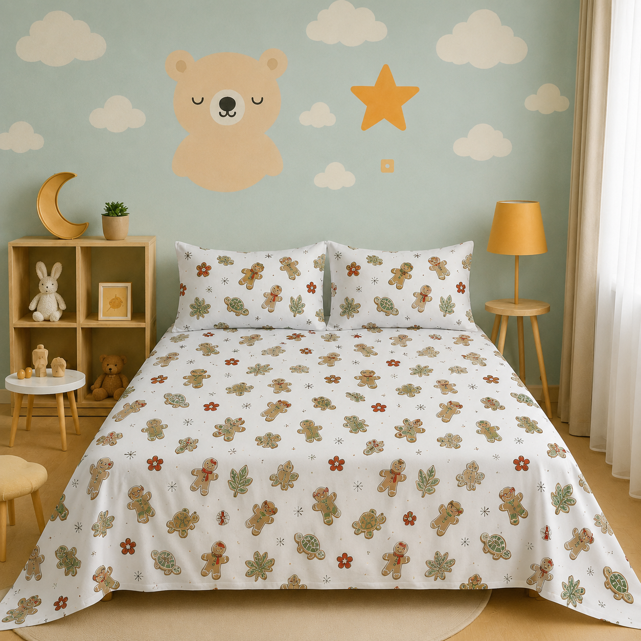 Kids Collection - White Christmas Wonder | Bedsheet with Pillowcases