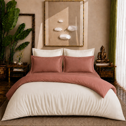 Eucalyptus Collection - Duo Luxe - Blush Cloud | Bedsheet & Duvet Cover with Pillowcases