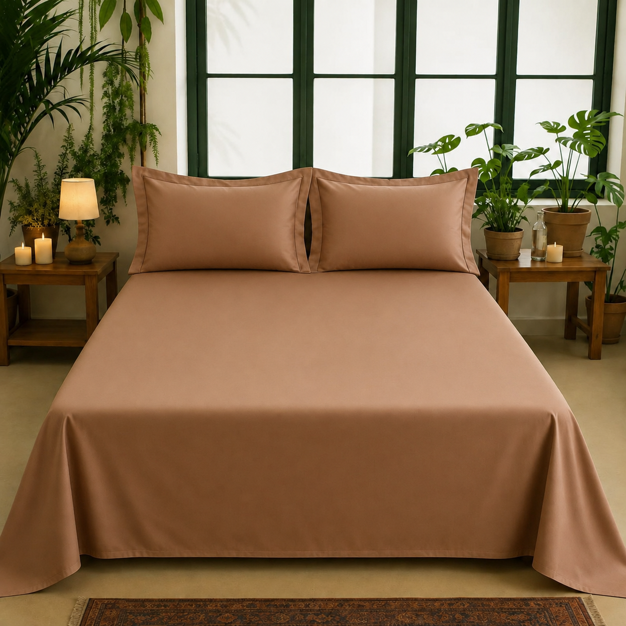Bamboo Collection - Caramel Bronze | Bedsheet with Pillowcases