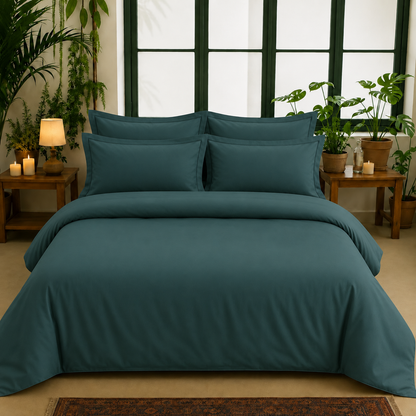 Bamboo Collection - Dark Teal | Duvet Cover with Pillowcases