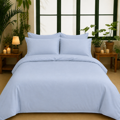Bamboo Collection - Cloud Blue | Bedsheet & Duvet Cover with Pillowcases
