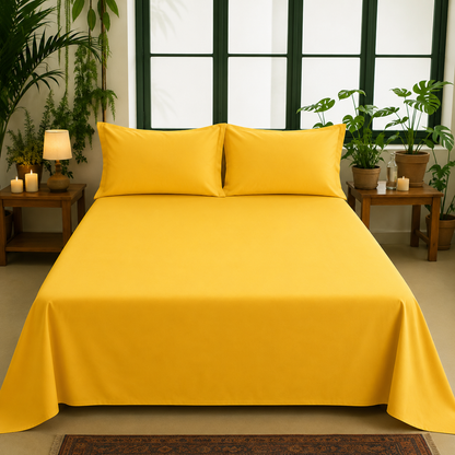 Bamboo Collection - Golden Hour | Bedsheet with Pillowcases