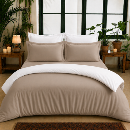 Bamboo Collection - Duo Luxe - Desert Cloud | Duvet Cover with Pillowcases