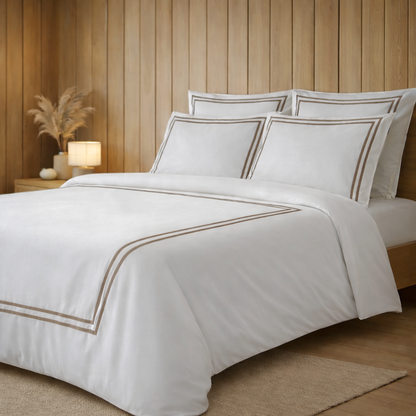 800 TC Pure Cotton Collection -Merrowing - Warm Wood