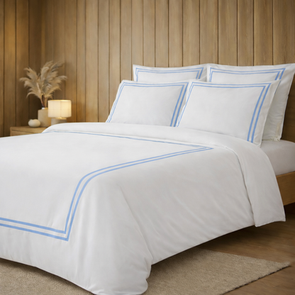 800 TC Pure Cotton Collection -Merrowing - Azure Whisper