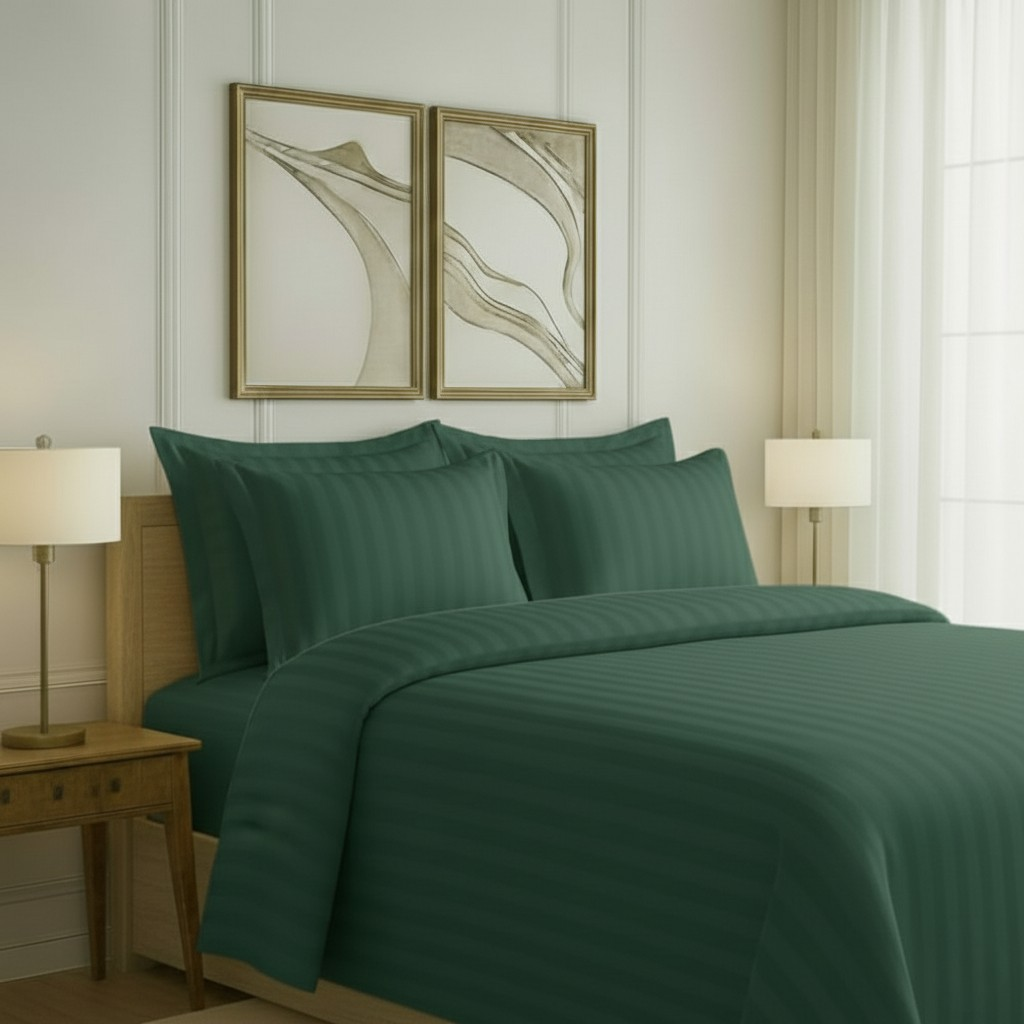 550 TC Stripes Collection - Emerald Green