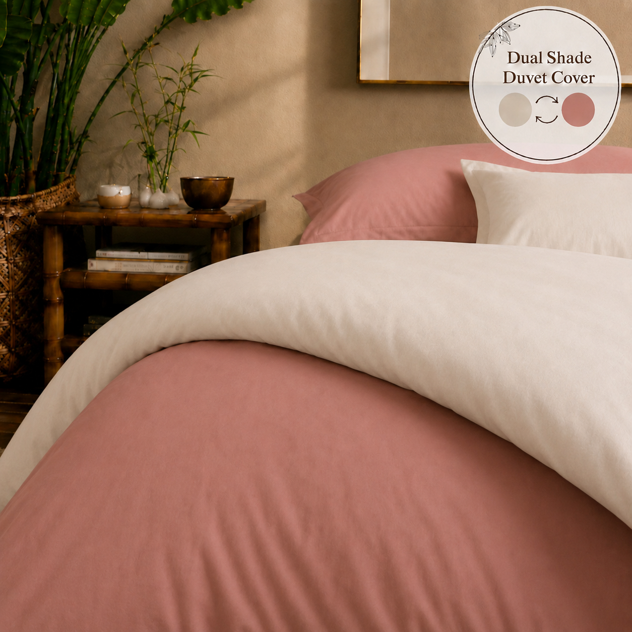 Eucalyptus Collection - Duo Luxe - Blush Cloud | Bedsheet & Duvet Cover with Pillowcases