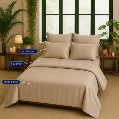Bamboo Collection - Warm Taupe | Bedsheet with Pillowcases