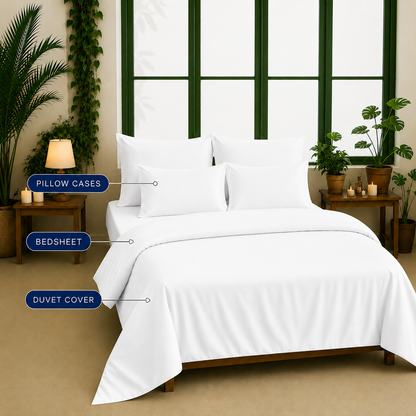 Bamboo Collection - Mother of Pearl | Bedsheet & Duvet Cover with Pillowcases