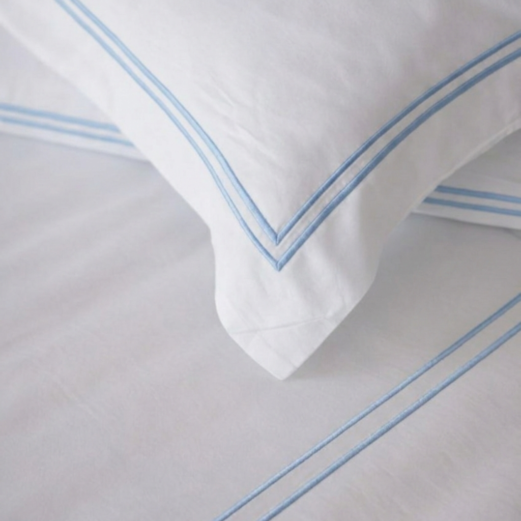 800 TC Pure Cotton Collection - Azure Whisper