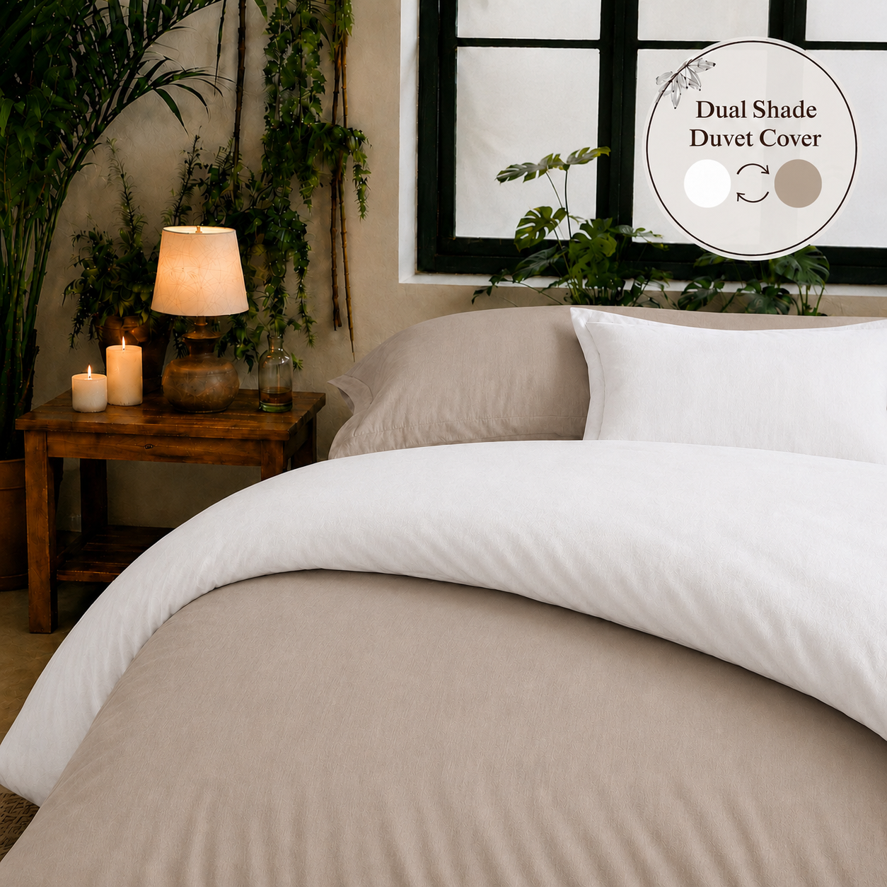 Bamboo Collection - Duo Luxe - Desert Cloud | Duvet Cover with Pillowcases