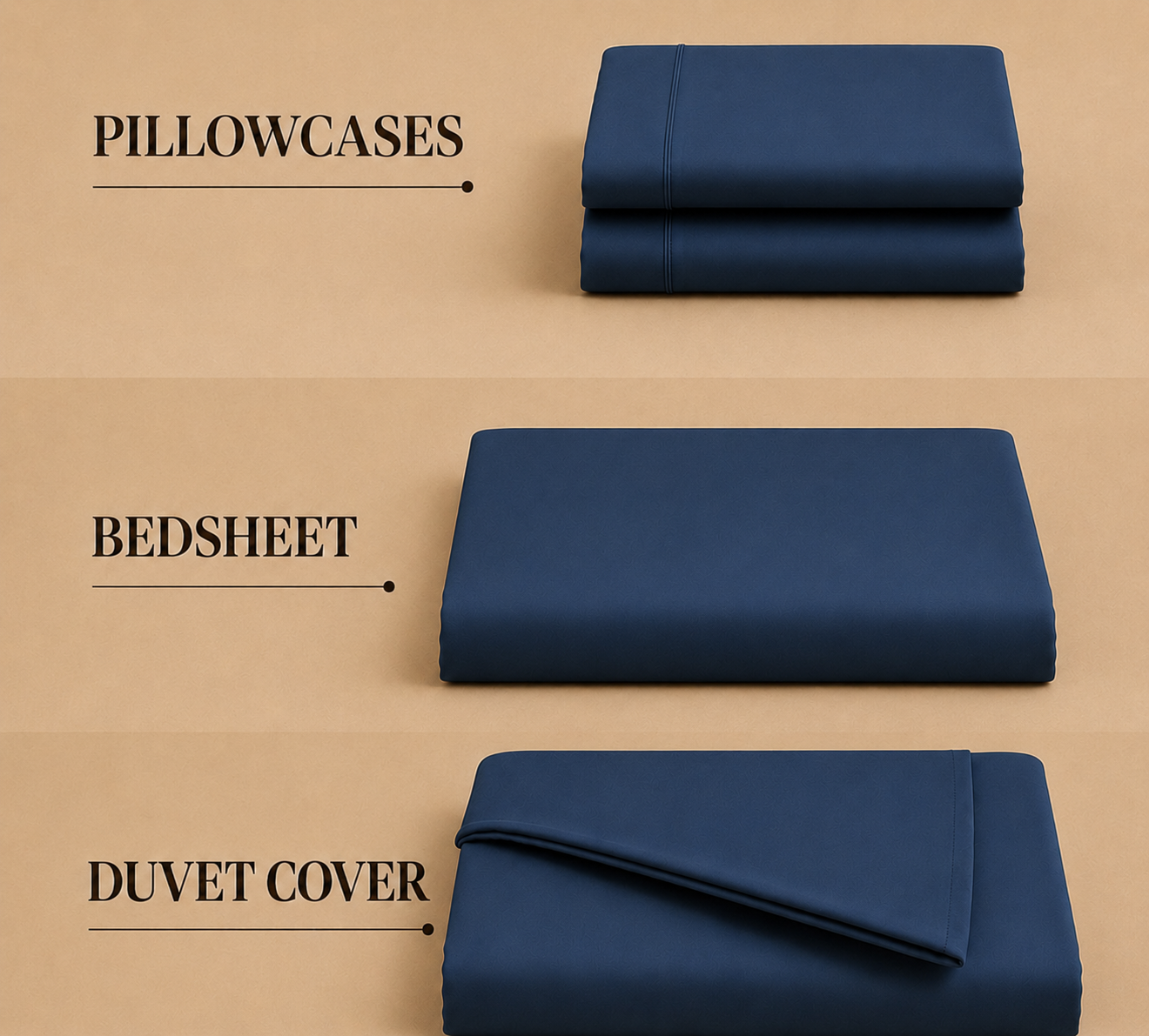 Bamboo Collection - Twilight Blue | Bedsheet & Duvet Cover with Pillowcases