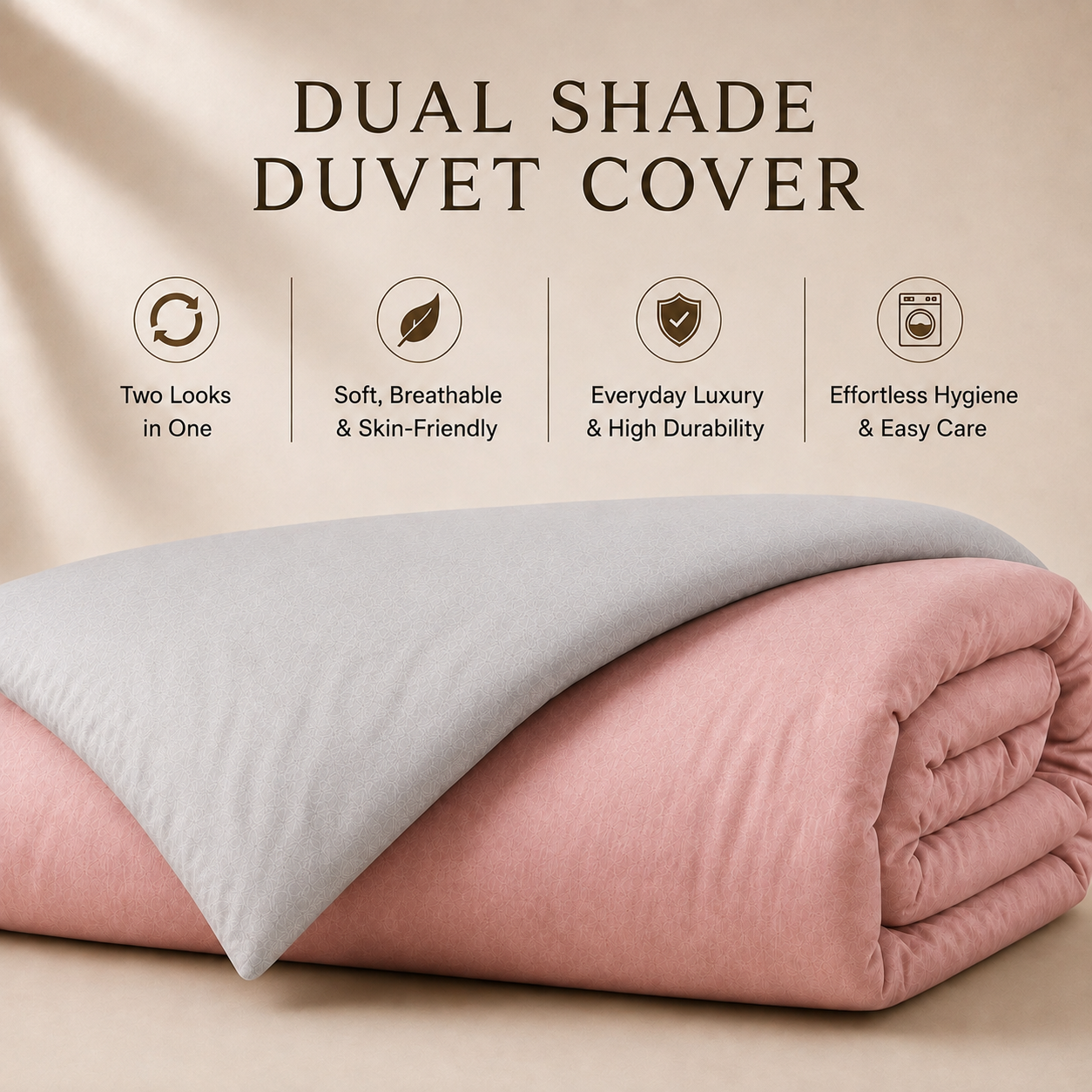 Eucalyptus Collection - Duo Luxe - Rose Mist | Bedsheet & Duvet Cover with Pillowcases