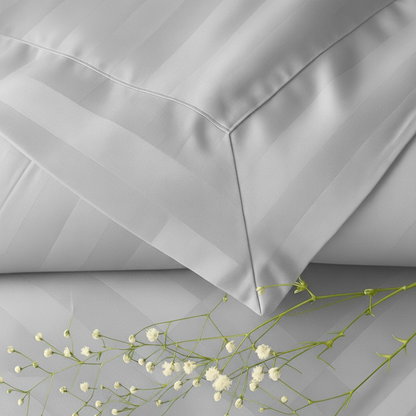 550 TC Stripes Collection - Silver Mist