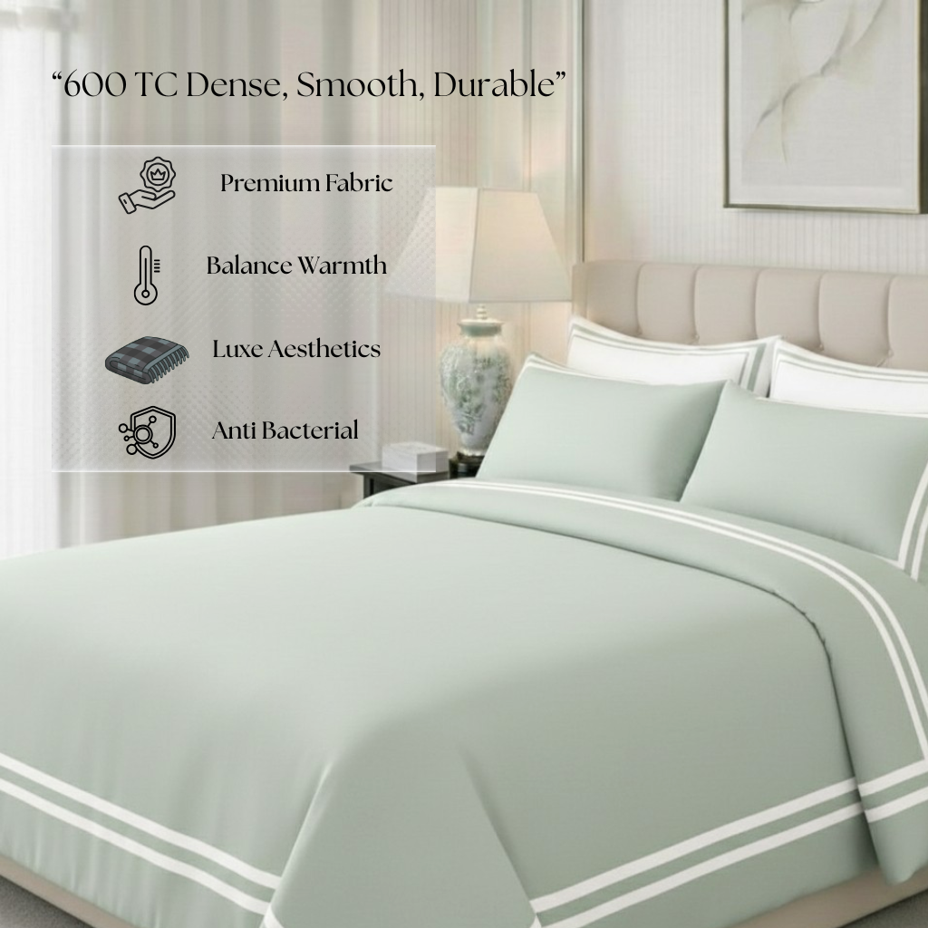 600 TC Pure Cotton Collection - Sage Whisper