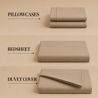 Bamboo Collection - Warm Taupe | Bedsheet with Pillowcases