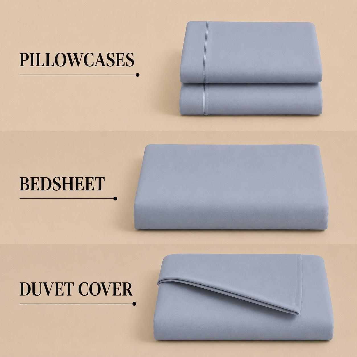 Eucalyptus Collection - Slate Blue | Bedsheet with Pillowcases
