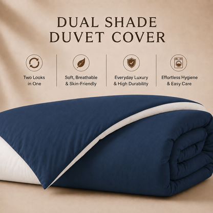 Bamboo Collection - Duo Luxe - Blue Pearl | Bedsheet & Duvet Cover with Pillowcases