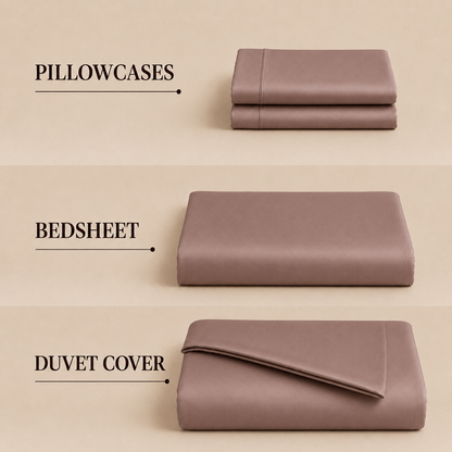 Eucalyptus Collection - Mushroom | Bedsheet with Pillowcases