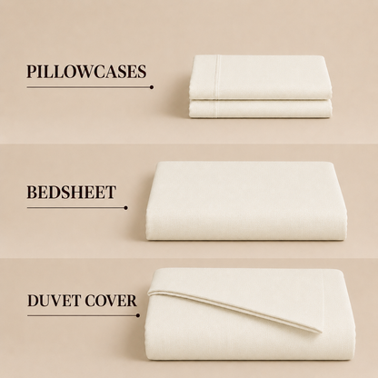 Eucalyptus Collection - Vanilla Cream | Bedsheet with Pillowcases