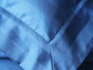 550 TC Stripes Collection - Midnight Navy | Bedsheet with Pillowcases
