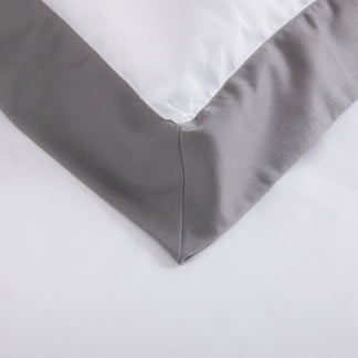 Egyptian Cotton - Border - Zen Classic Grey | Bedsheet with Pillowcases