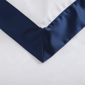 Egyptian Cotton - Border - Zen Classic Dark Blue | Bedsheet with Pillowcases
