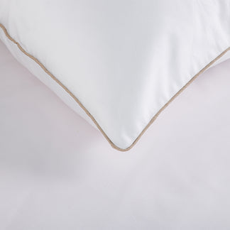 Egyptian Collection - Pure Piping -  Zen Staple Taupe | Bedsheet with Pillowcases