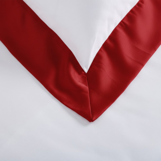 Egyptian Cotton - Border - Zen Classic Red | Bedsheet with Pillowcases